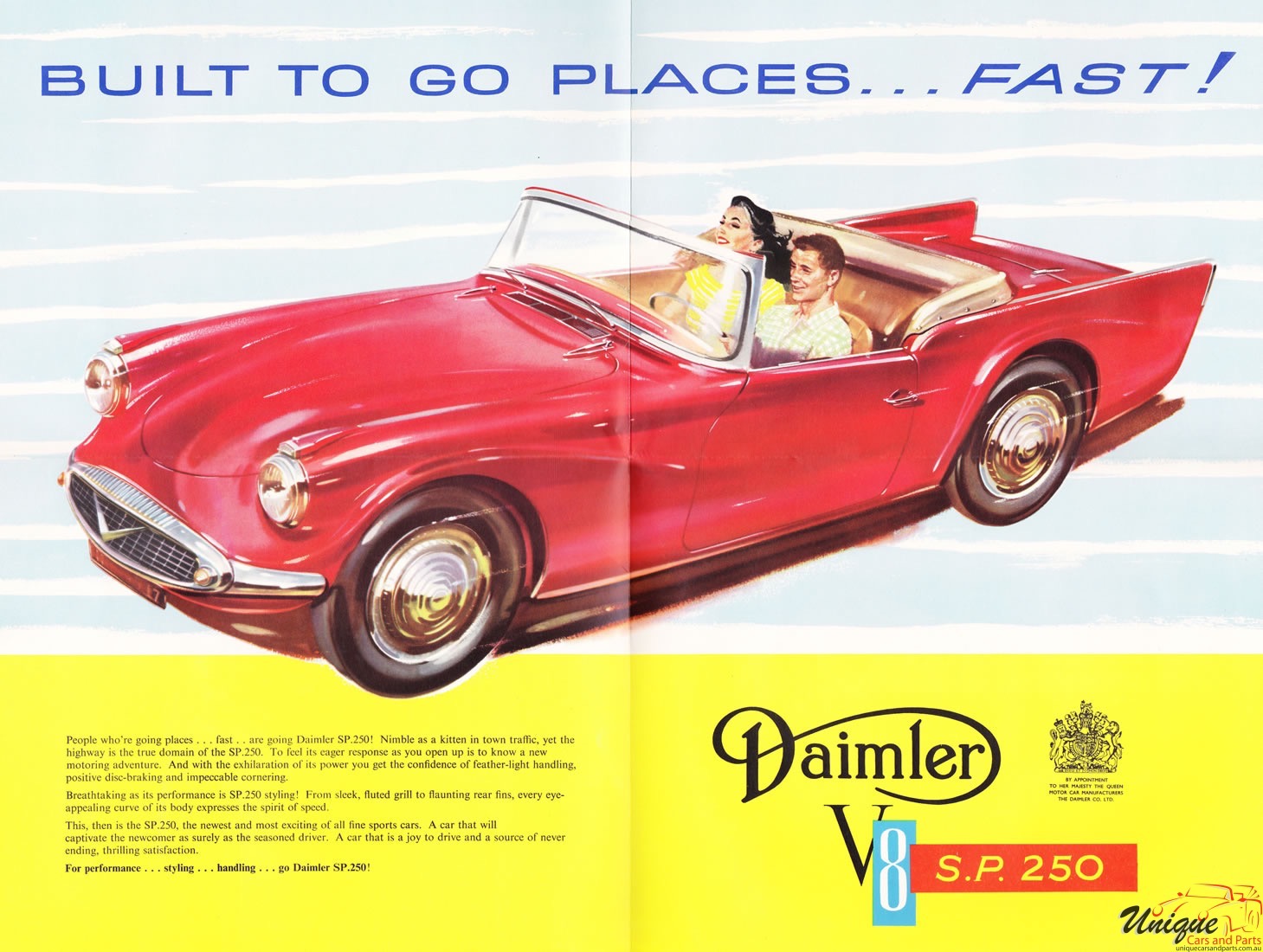 1959 Daimler SP250 Brochure Page 2